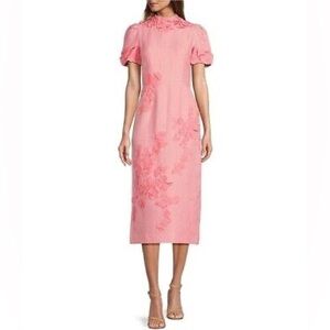 Antonio Melani pink floral embroidered dress